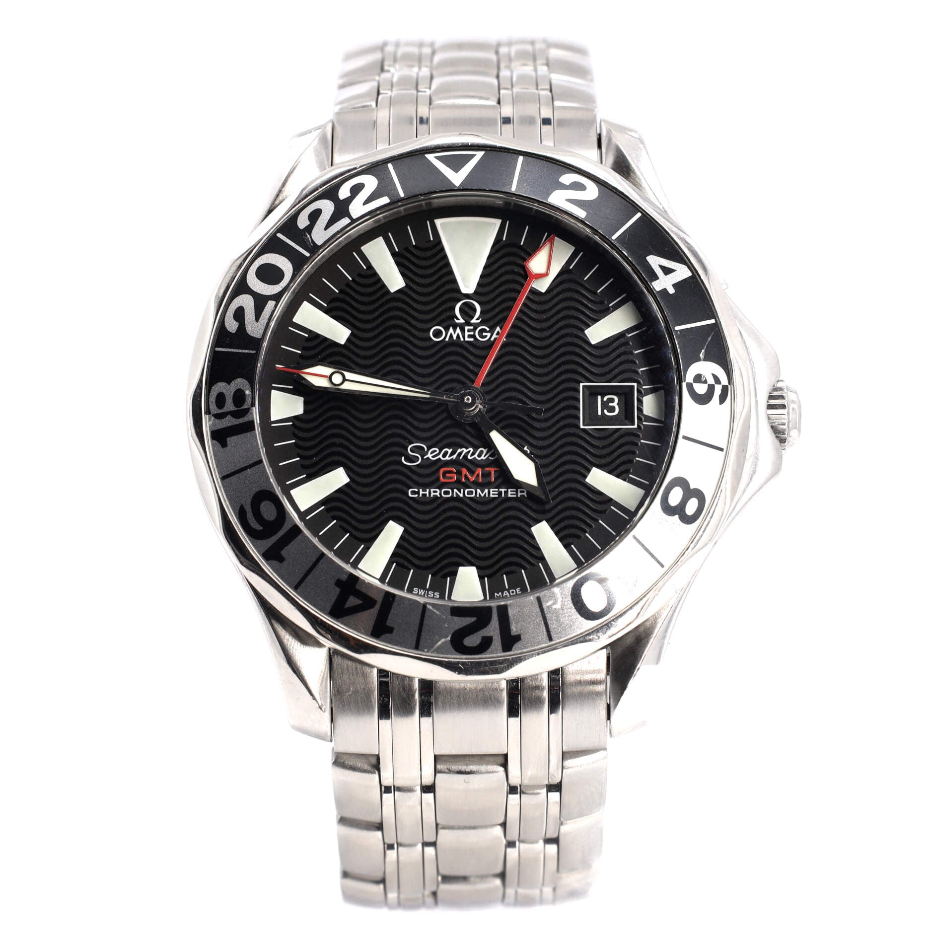 Omega Seamaster 300m Chronometer GMT Automatic Watch Stainless Steel 41