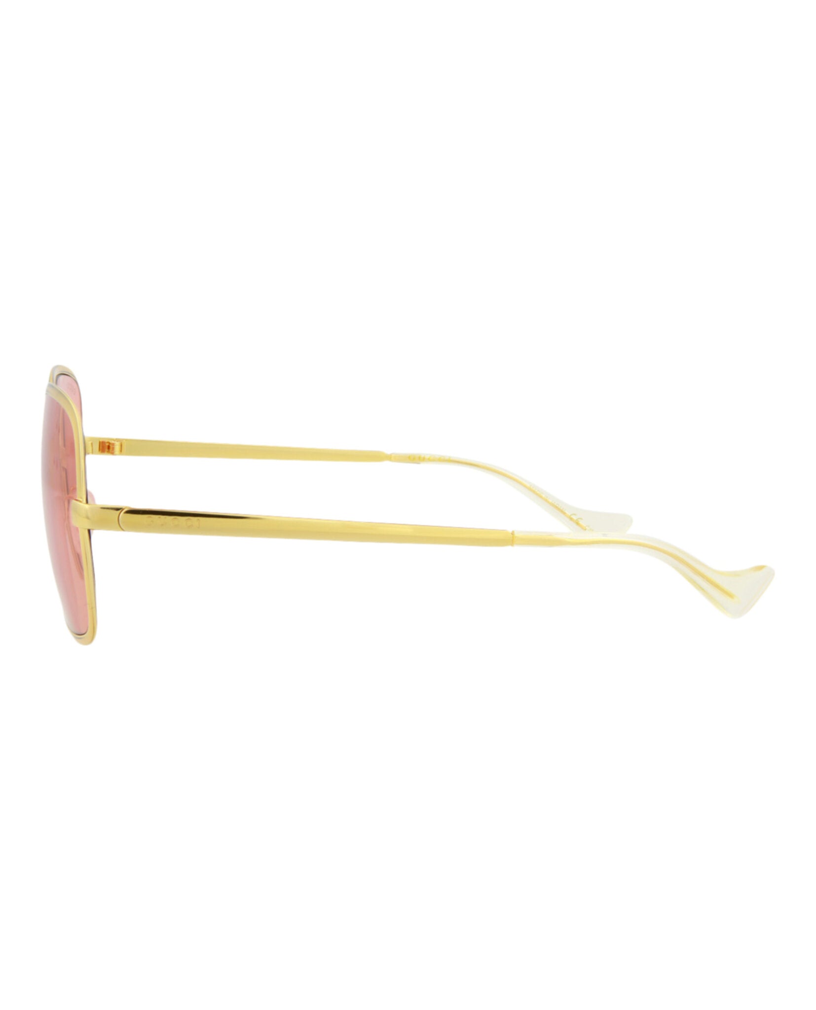 Gucci Square-Frame Metal Sunglasses