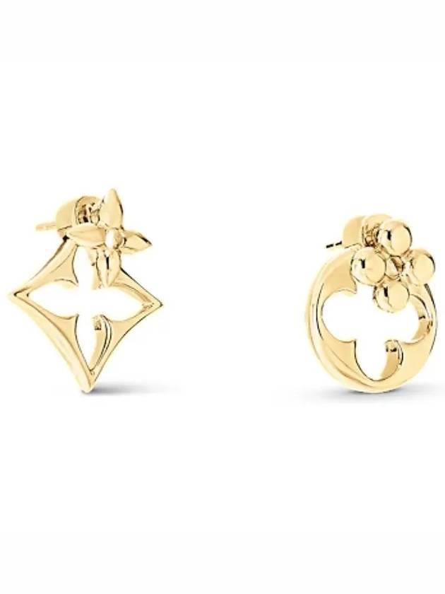 Louis Vuitton Flowergram Earrings Gold