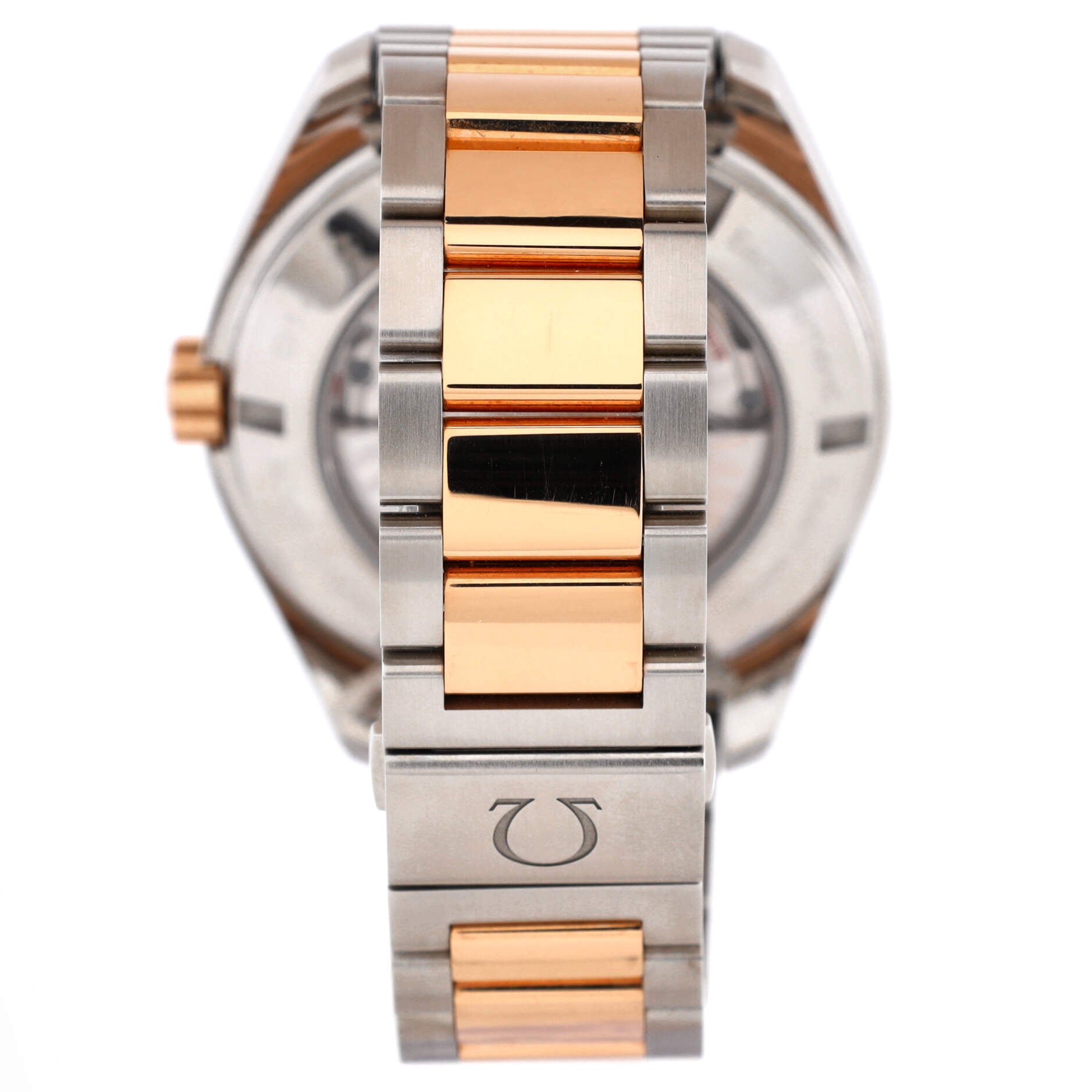 Omega Seamaster Aqua Terra 150M Co‑Axial Chronometer GMT Automatic Watch Stainless Steel and Rose Gold 43