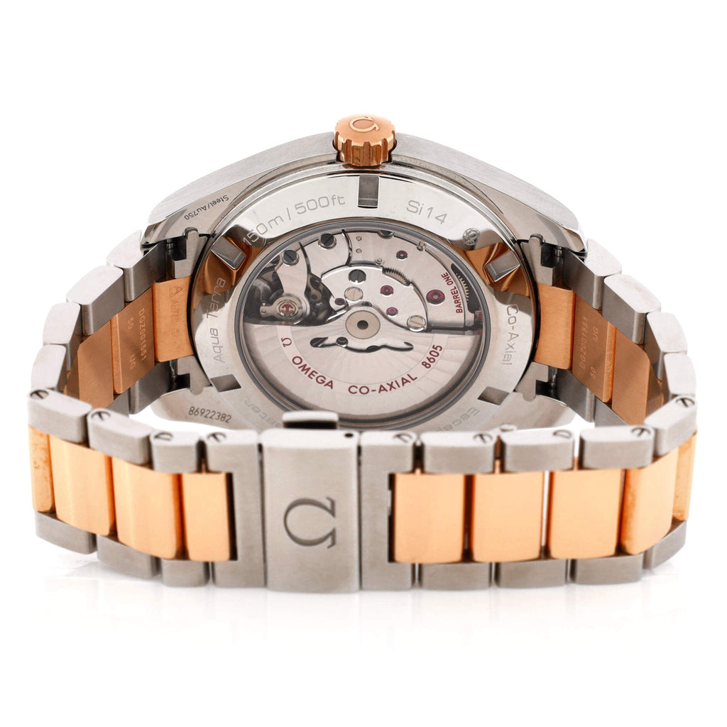Omega Seamaster Aqua Terra 150M Co‑Axial Chronometer GMT Automatic Watch Stainless Steel and Rose Gold 43