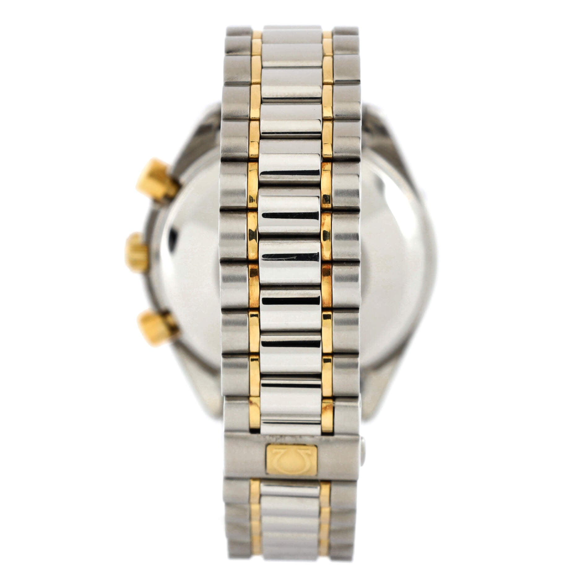 Omega Speedmaster Triple Calendar Moon Phase Chronograph Automatic Watch Stainless Steel and Yellow Gold 39