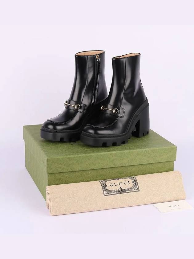Gucci Middle Boot with Horsebit Black Leather