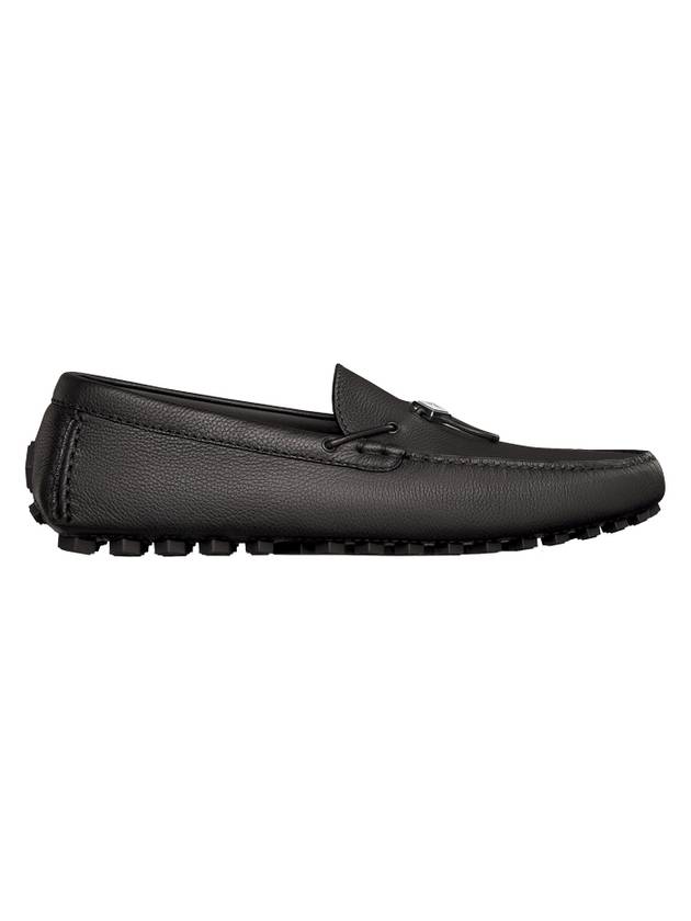 Christian Dior CD Diamond Grained Calfskin Loafers Black