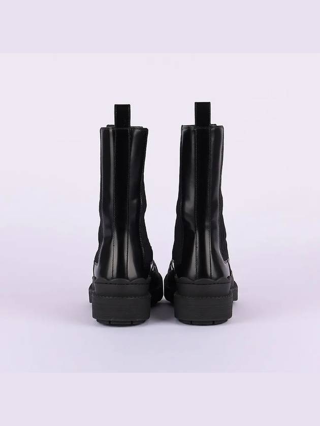 Gucci Interlocking G Leather Ankle Boots Black
