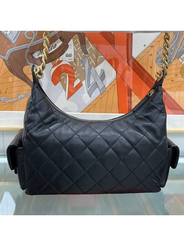 Chanel Multi-Pocket Maxi Shoulder Bag Black