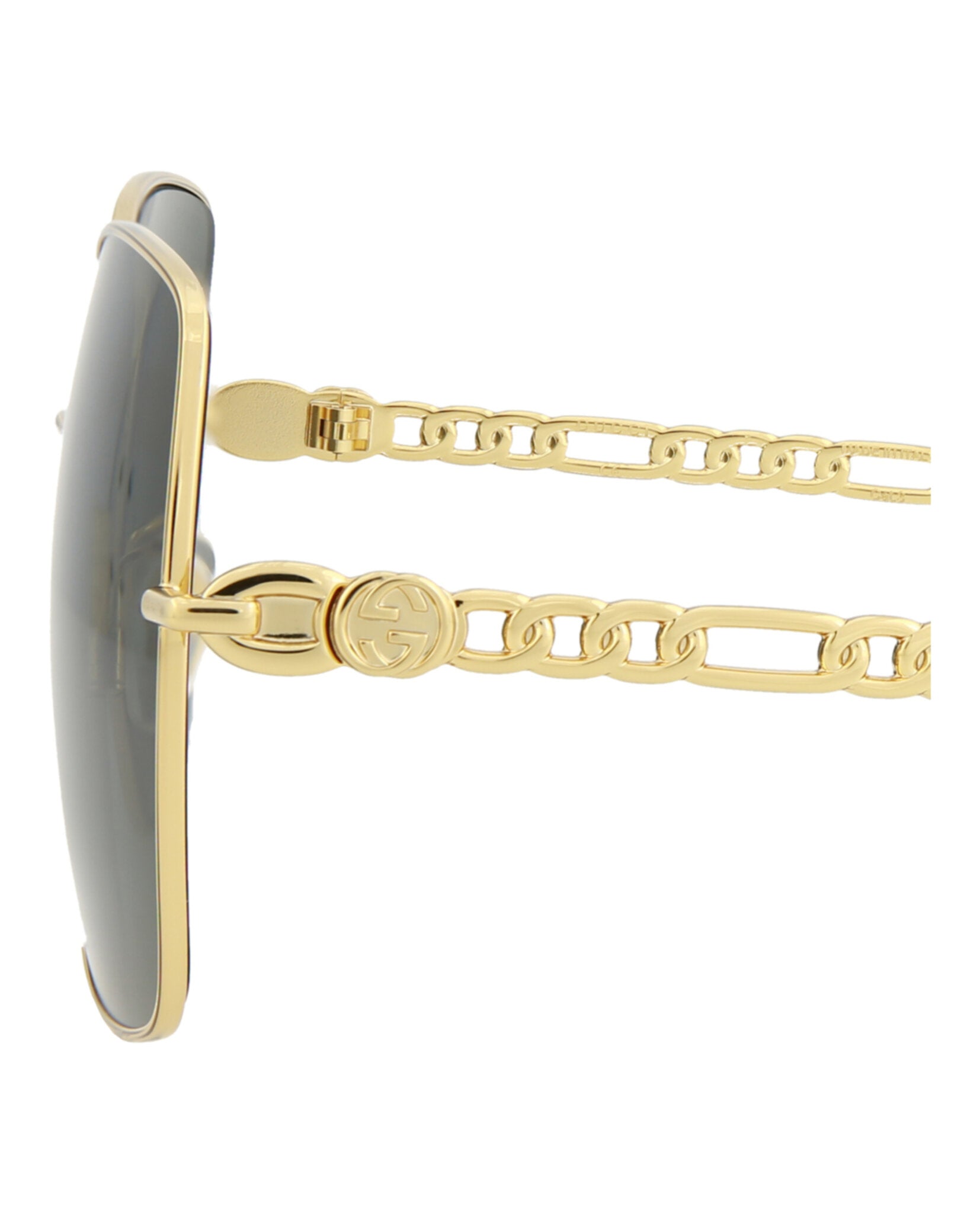 Gucci Square-Frame Metal Sunglasses