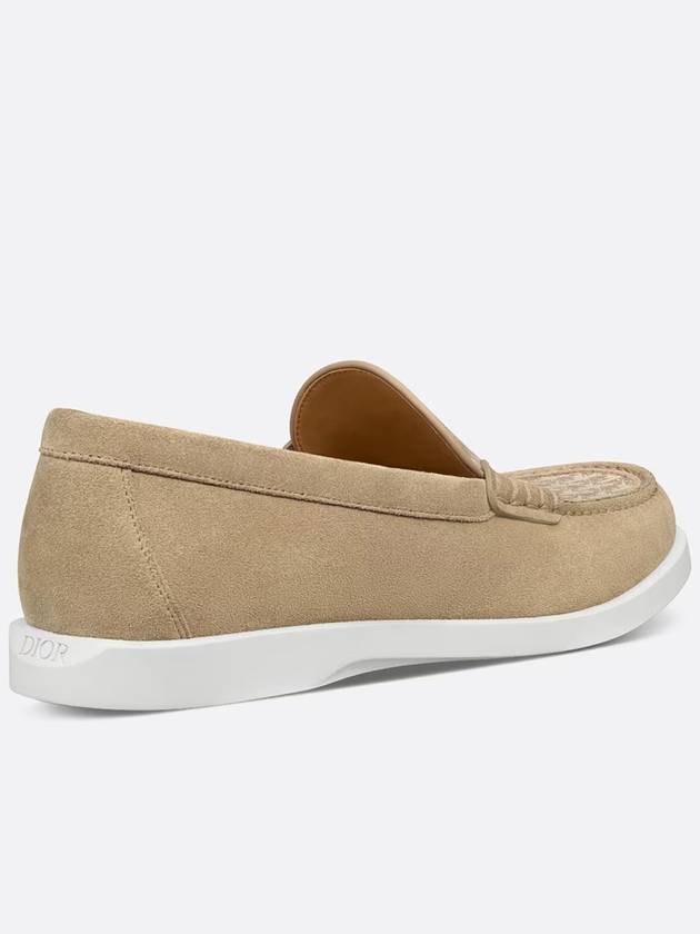 Christian Dior Granville Oblique Jacquard Suede Loafer Beige