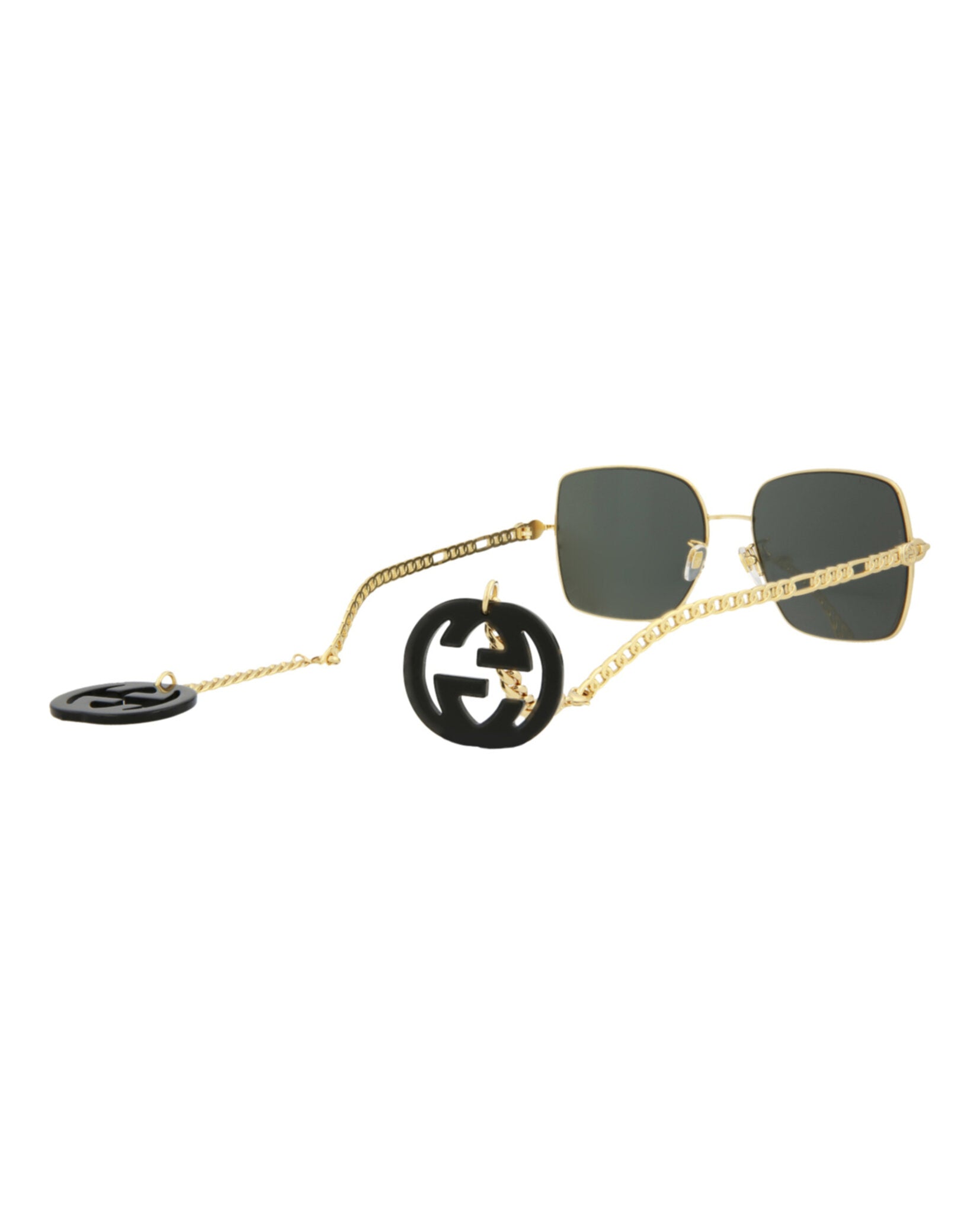 Gucci Square-Frame Metal Sunglasses