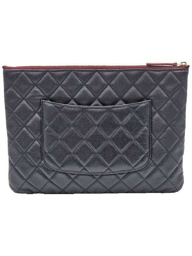 Chanel A82545 Black Caviar Gold Classic New Medium Clutch 31st
