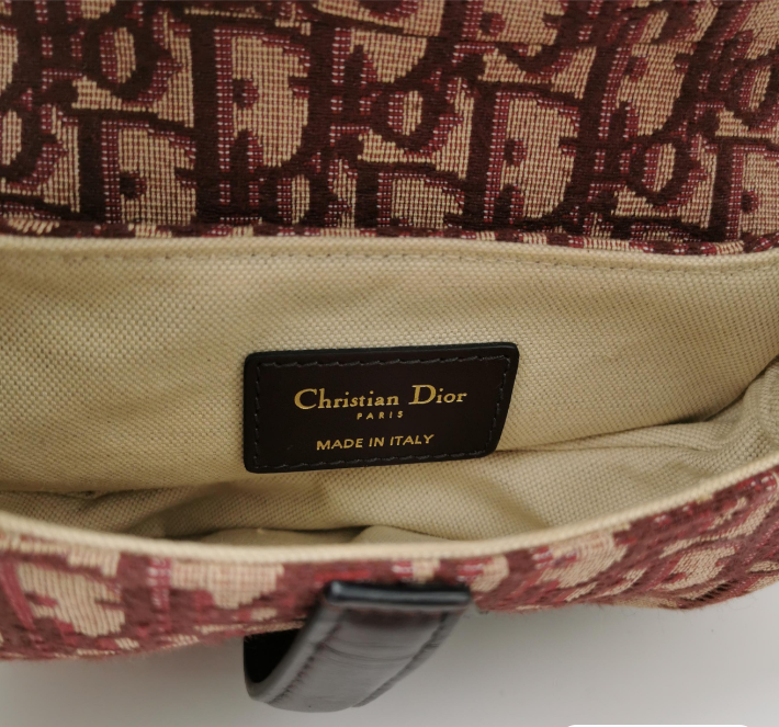 Christian Dior Saddle bag Oblique 18cm red 057840901151