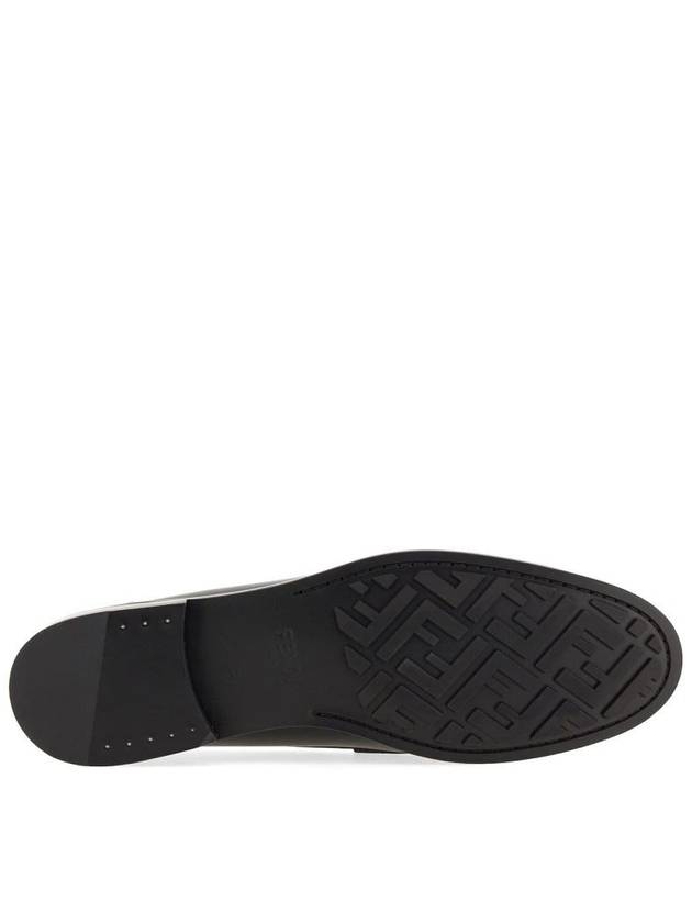 Fendi FF Square Leather Loafers Black
