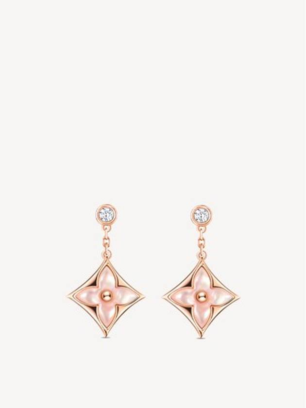 Louis Vuitton Color Blossom Star BB Earrings Pink Gold