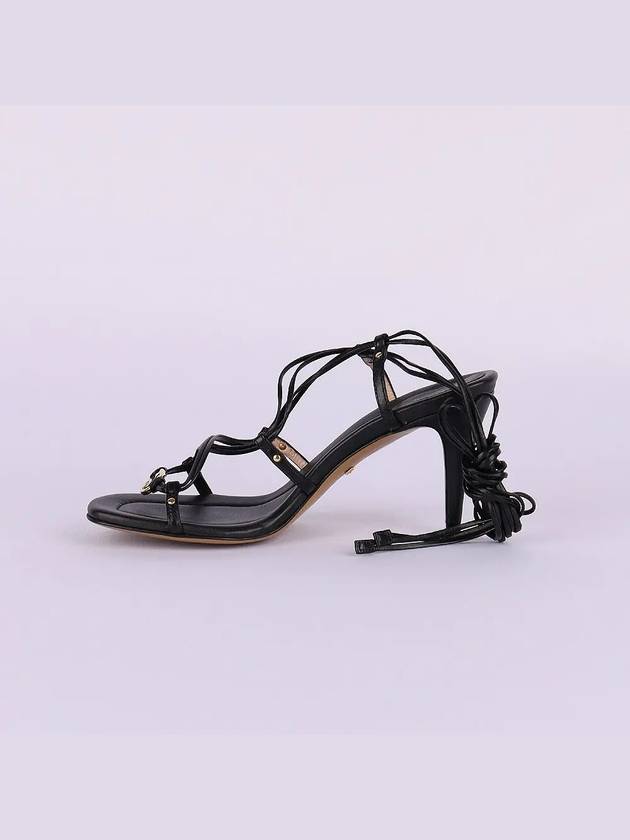 Gucci Interlocking G Strappy Sandal Heels Black