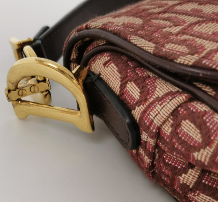 Christian Dior Saddle bag Oblique 18cm red 057840901151