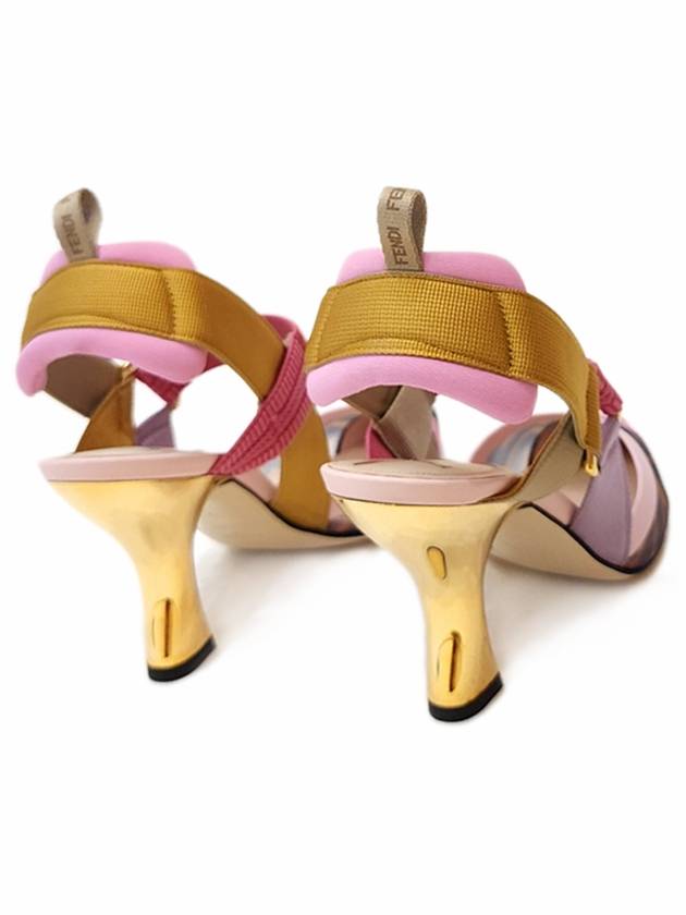 Fendi Colibri Mesh Slingback Heel Pink