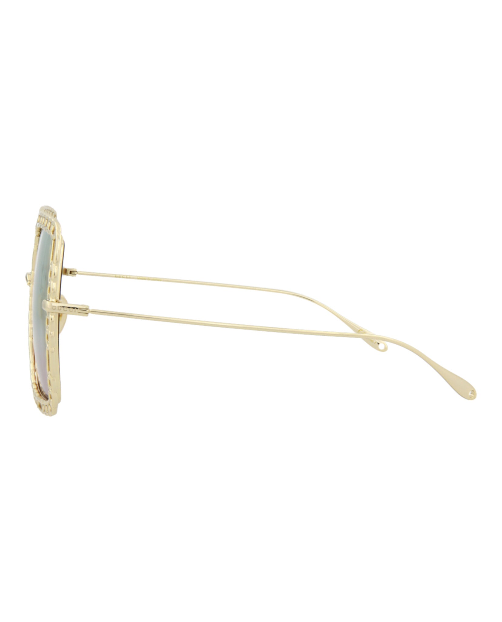 Square-Metal Frame Sunglasses