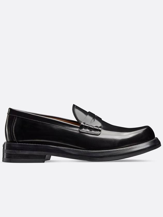 Christian Dior Carlo Polished Calfskin Loafers Black