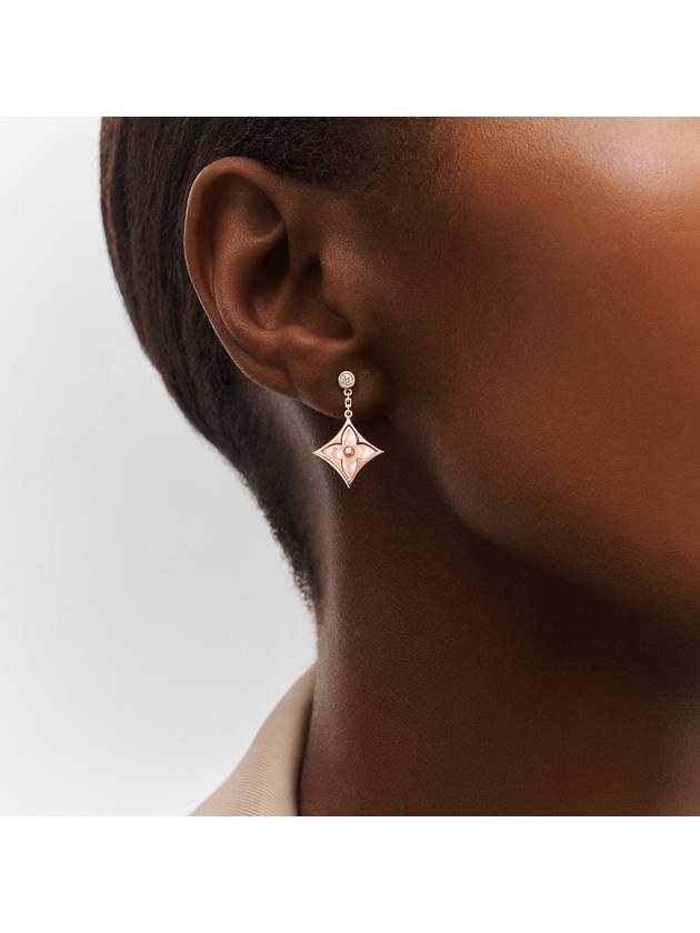 Louis Vuitton Color Blossom Star BB Earrings Pink Gold