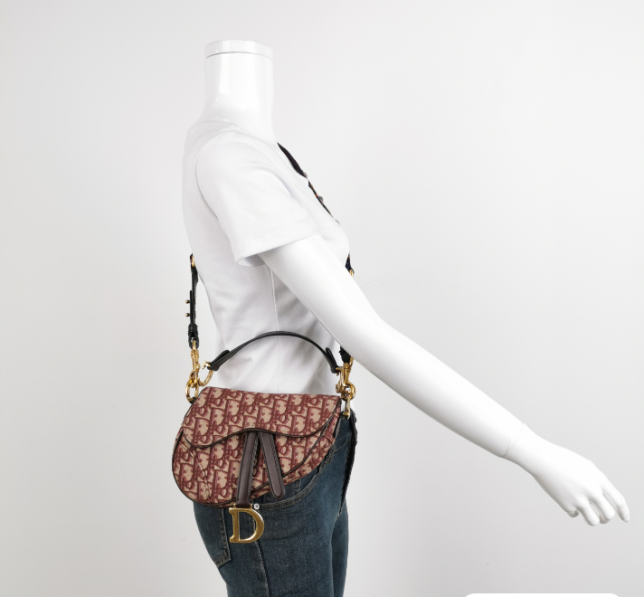 Christian Dior Saddle bag Oblique 18cm red 057840901151