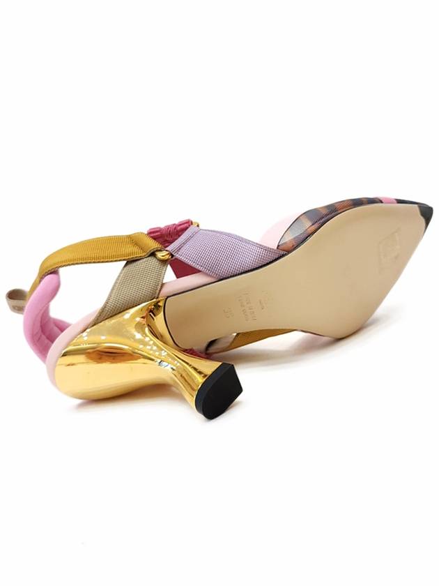 Fendi Colibri Mesh Slingback Heel Pink