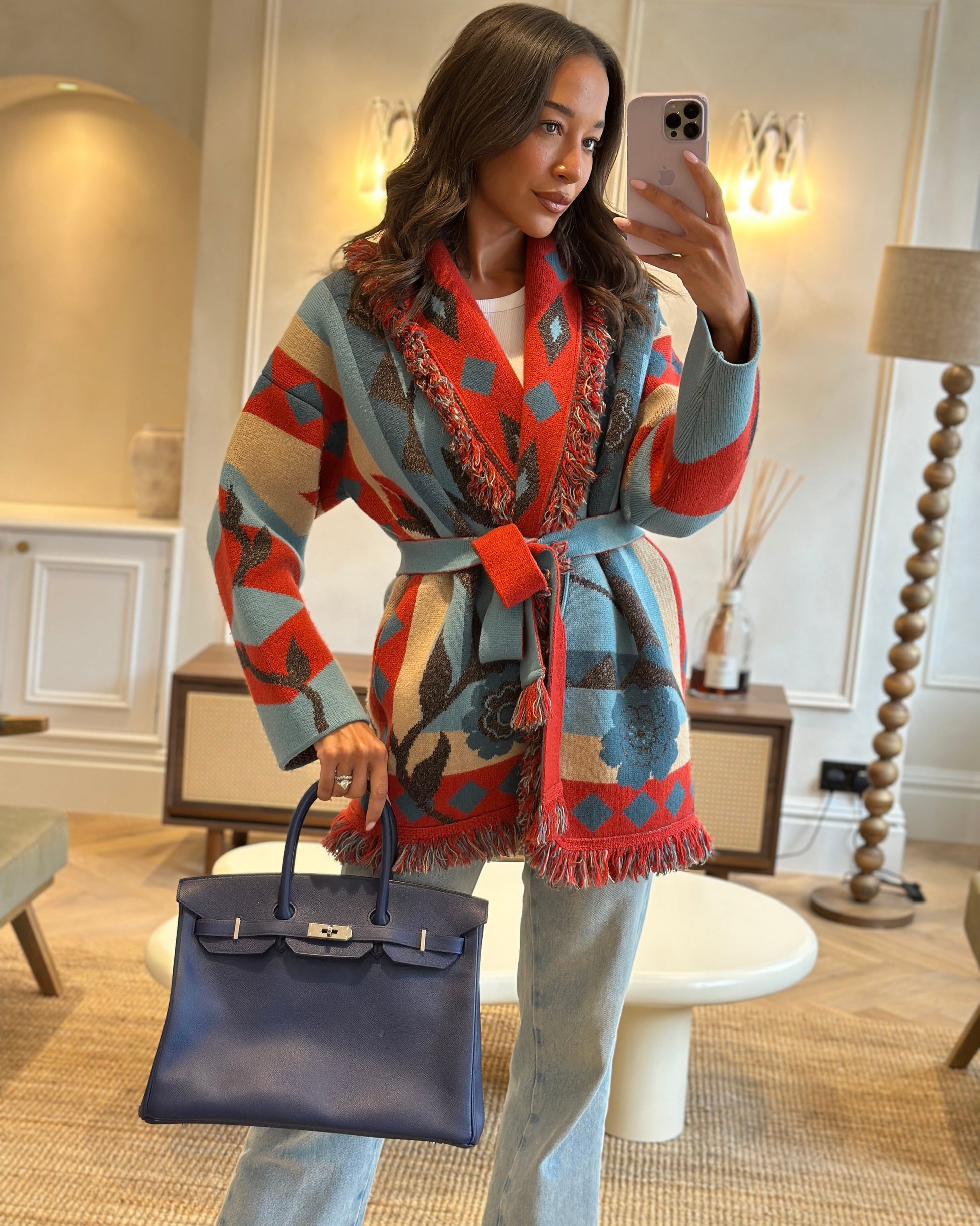 Hermes Birkin 35cm Retourne Bag in Bleu Saphir Epsom Leather with Palladium Hardware