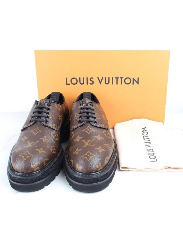 Louis Vuitton LV Black Ice Monogram Derby Shoes 7 260