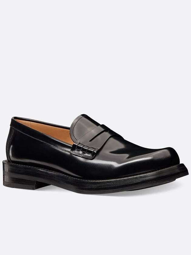 Christian Dior Carlo Polished Calfskin Loafers Black