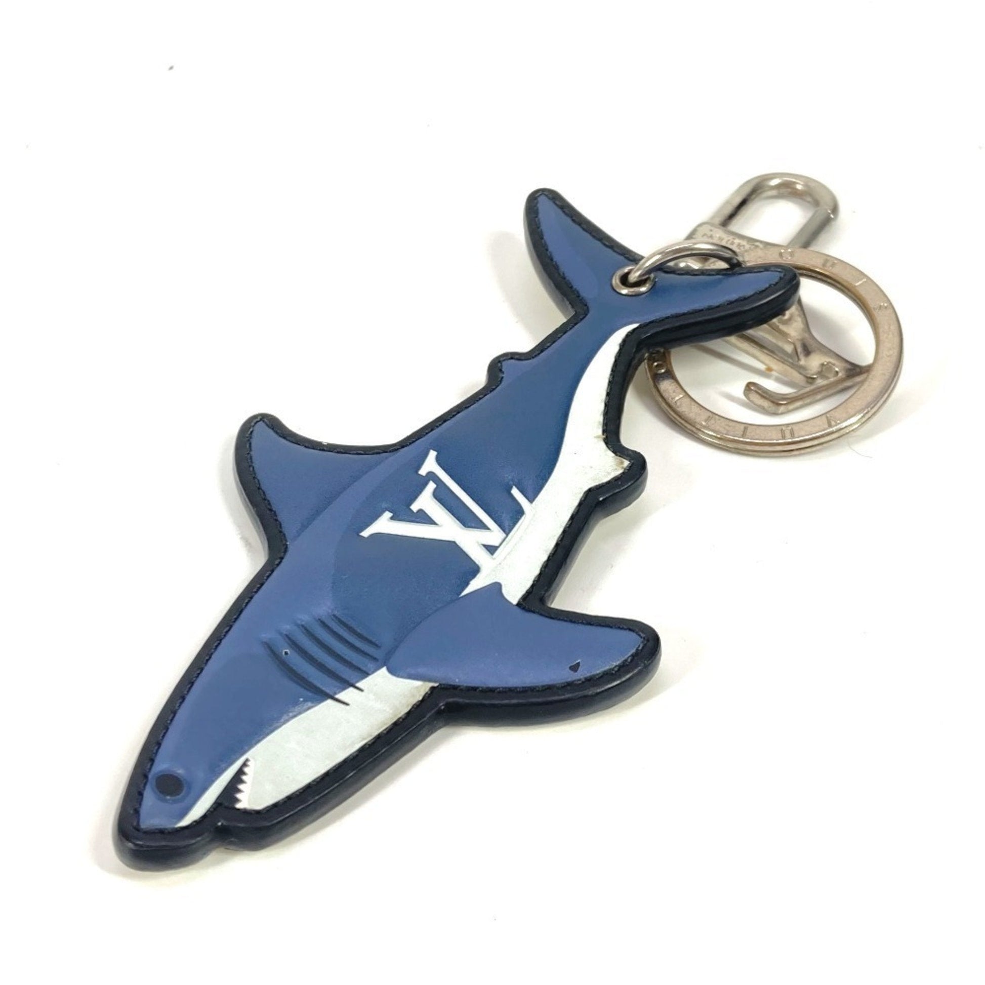 Louis Vuitton blue Leather Keyring