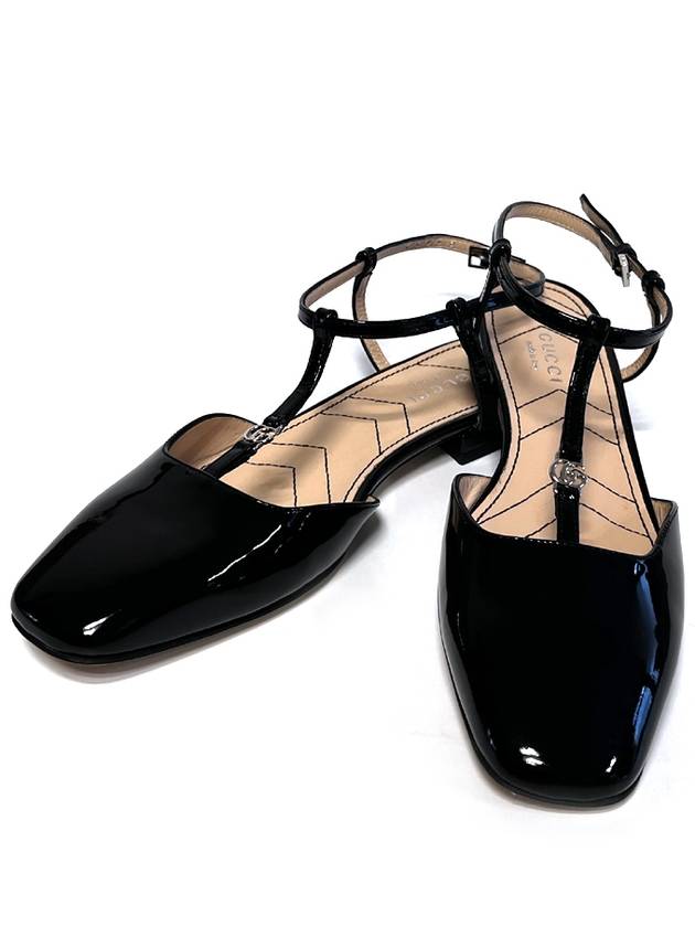 Gucci Ballet leather flat shoes 754136 BK000 black