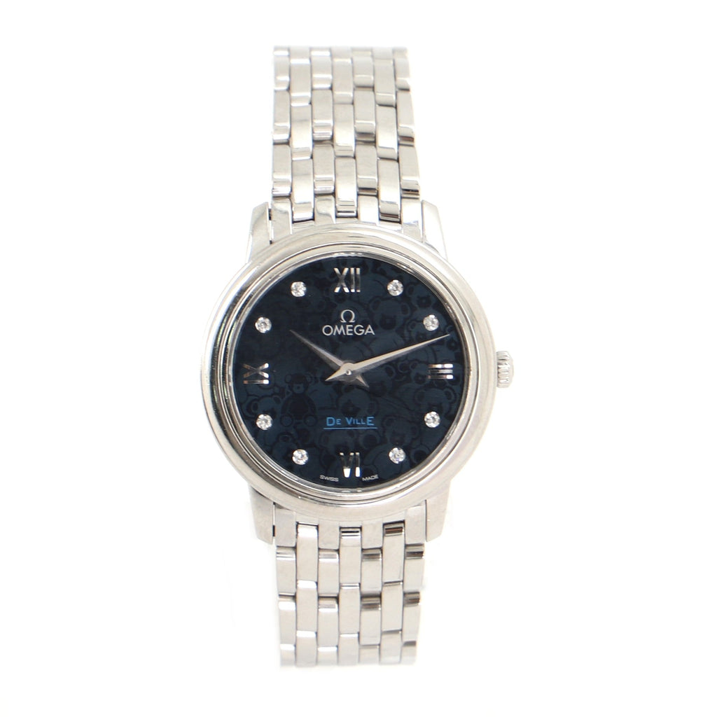Omega De Ville Prestige Orbis Quartz Watch Stainless Steel with Diamond Markers 27