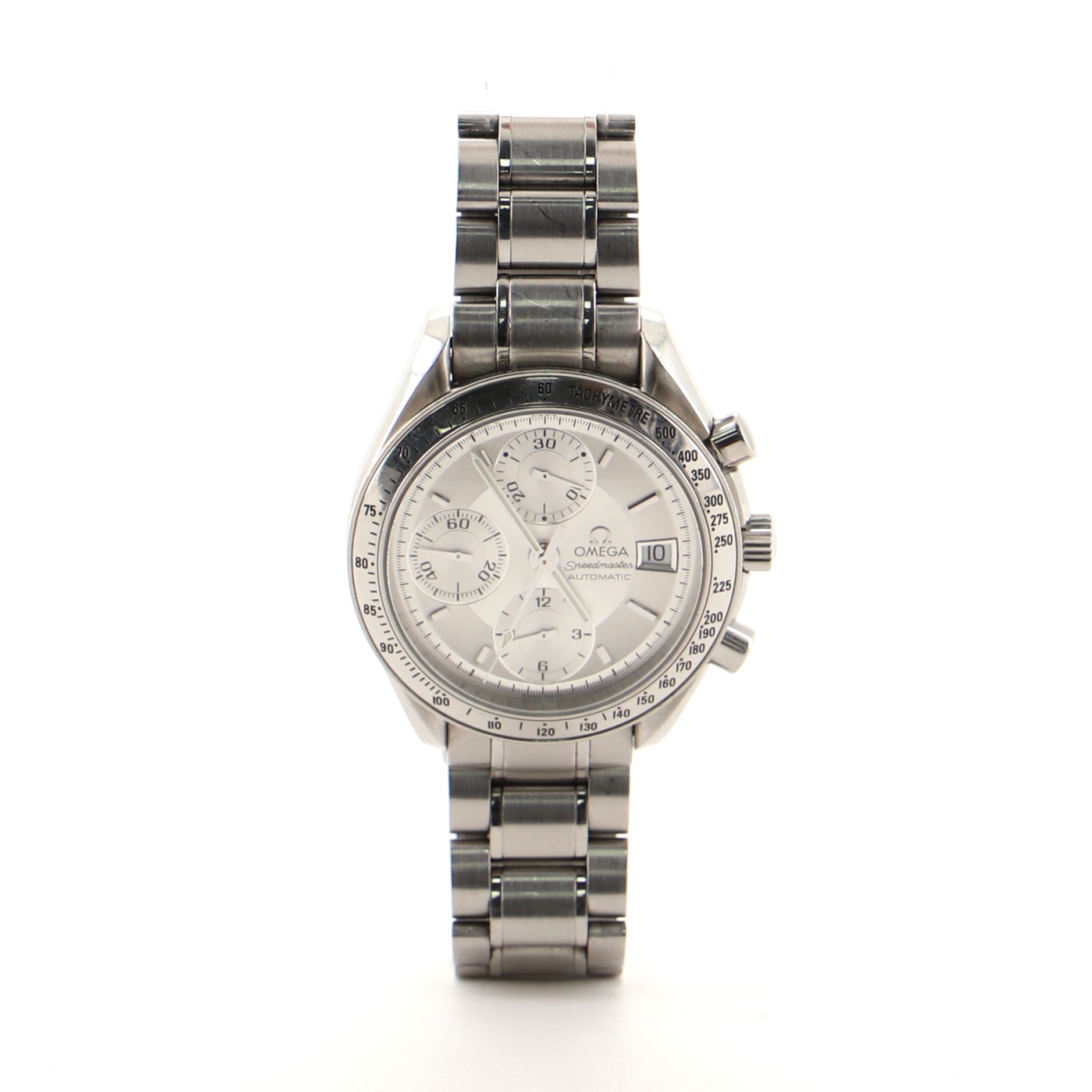 Omega Speedmaster Date Chronograph Automatic Watch Stainless Steel 39