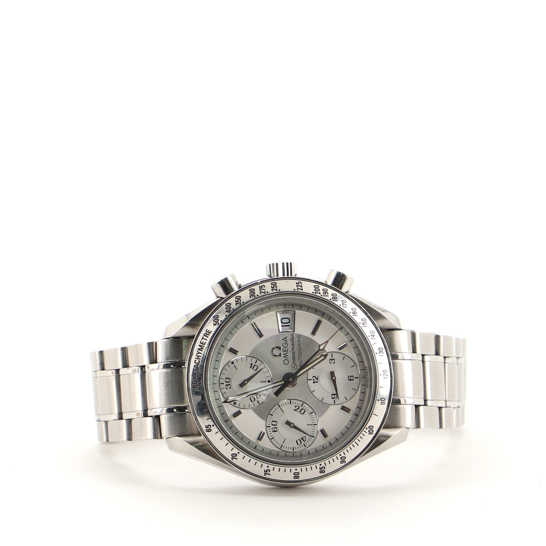 Omega Speedmaster Date Chronograph Automatic Watch Stainless Steel 39