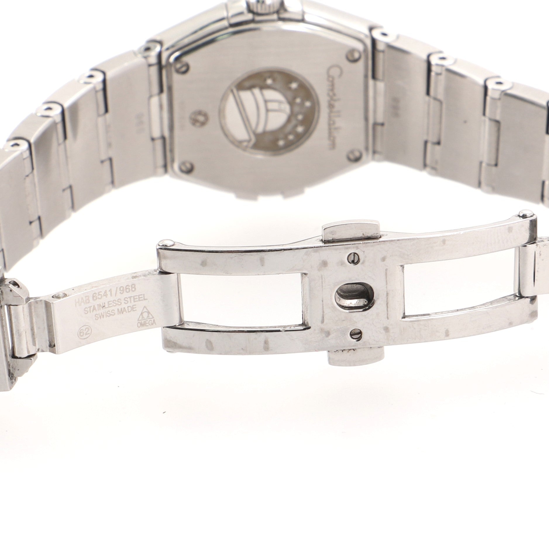 Omega Constellation Quartz Watch Stainless Steel with Diamond Markers and Mother of Pearl 24
