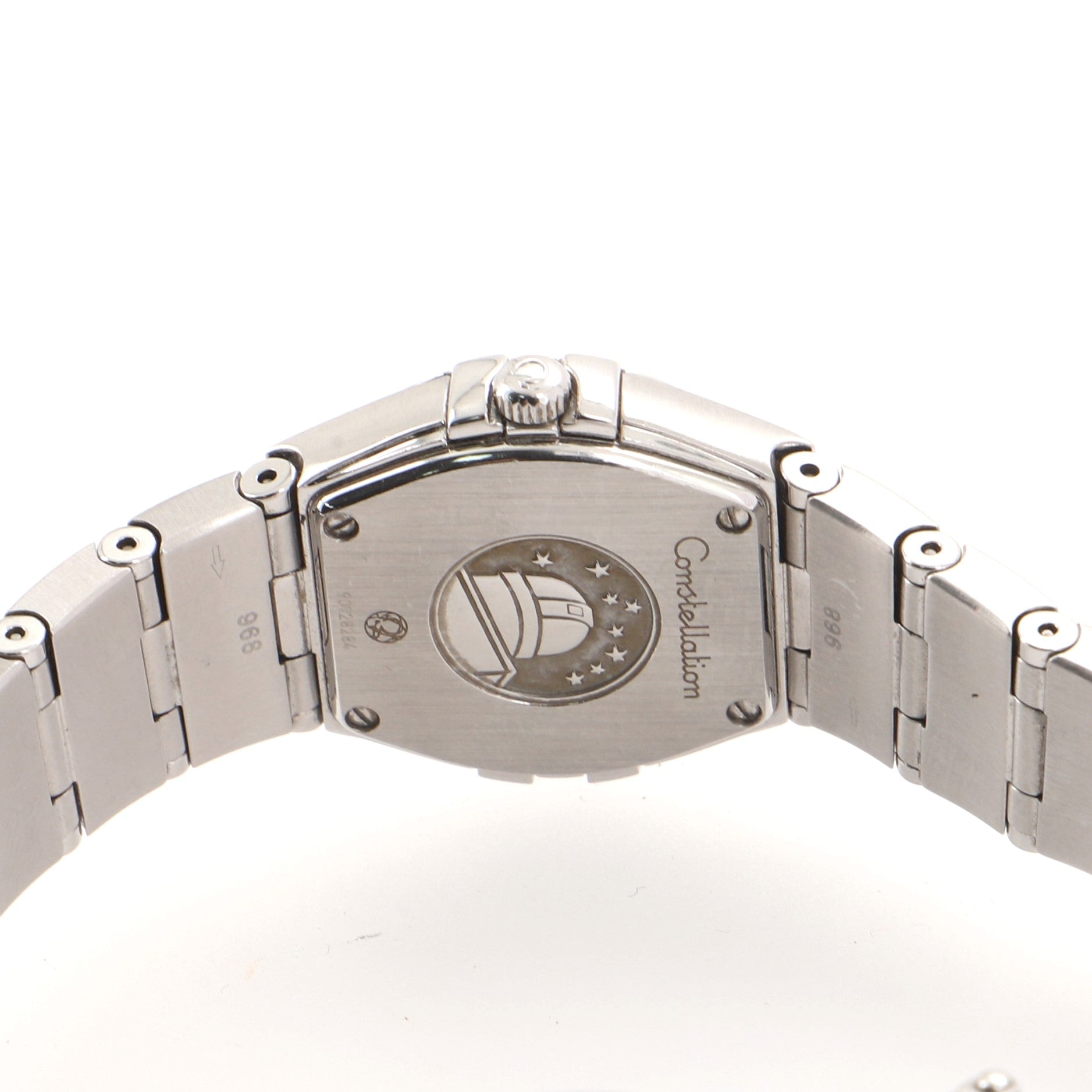 Omega Constellation Quartz Watch Stainless Steel with Diamond Markers and Mother of Pearl 24