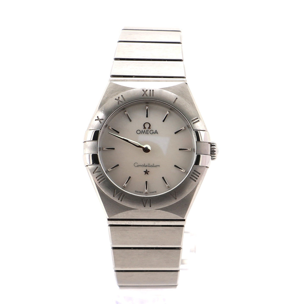 Omega Constellation Quartz Watch Stainless Steel and Mother of Pearl 28
