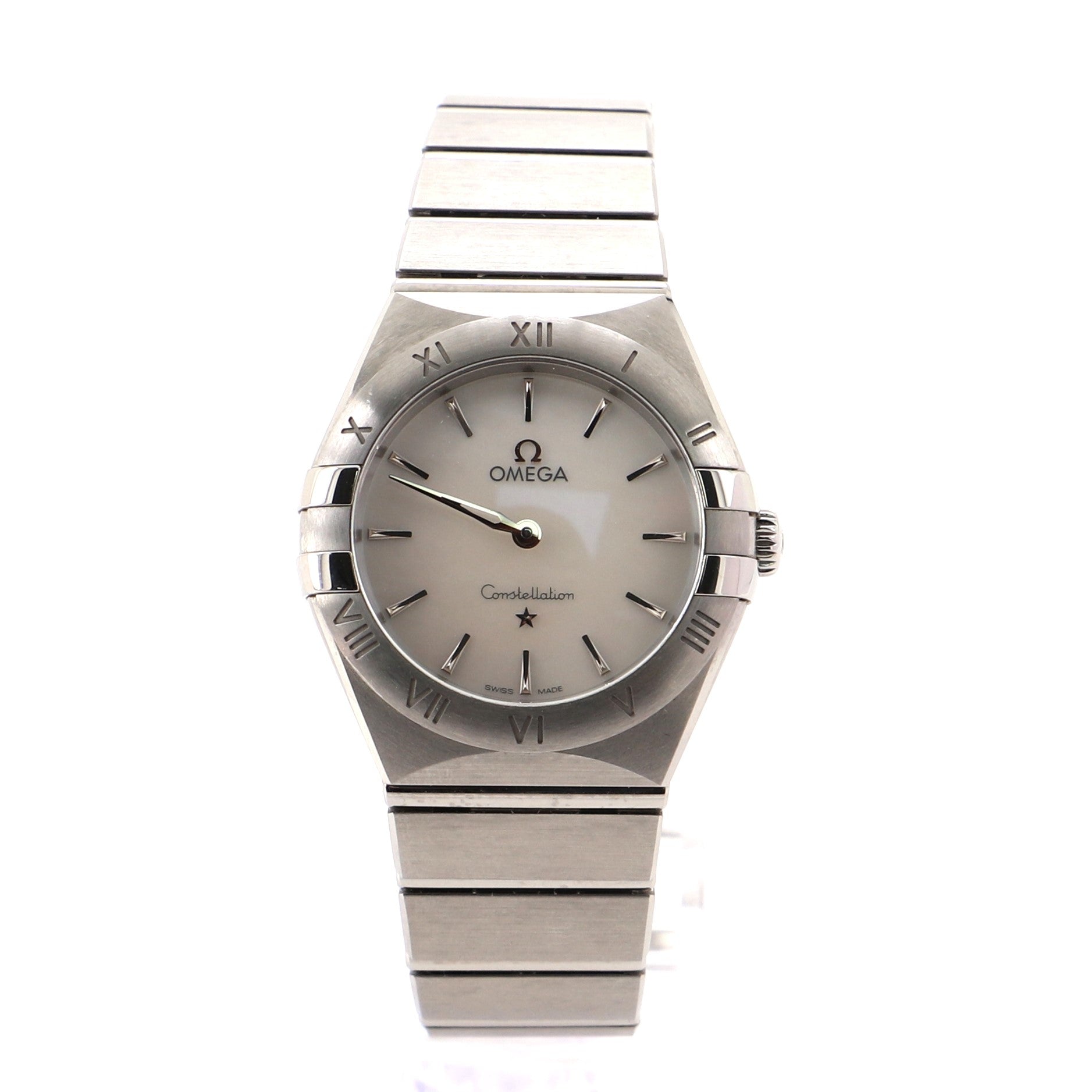Omega Constellation Quartz Watch Stainless Steel and Mother of Pearl 28