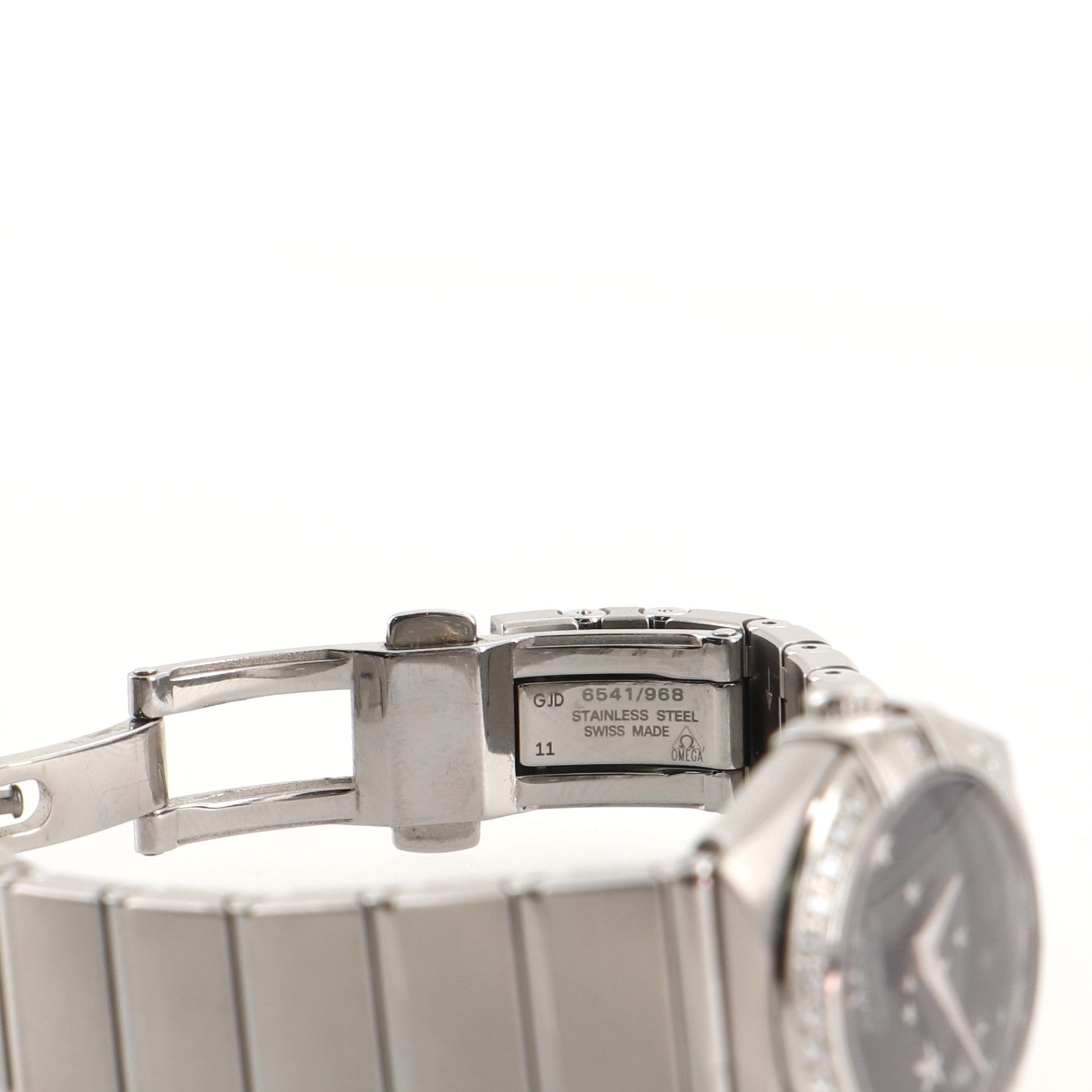 Omega Constellation Orbis Star Quartz Watch Stainless Steel with Diamond Bezel 24