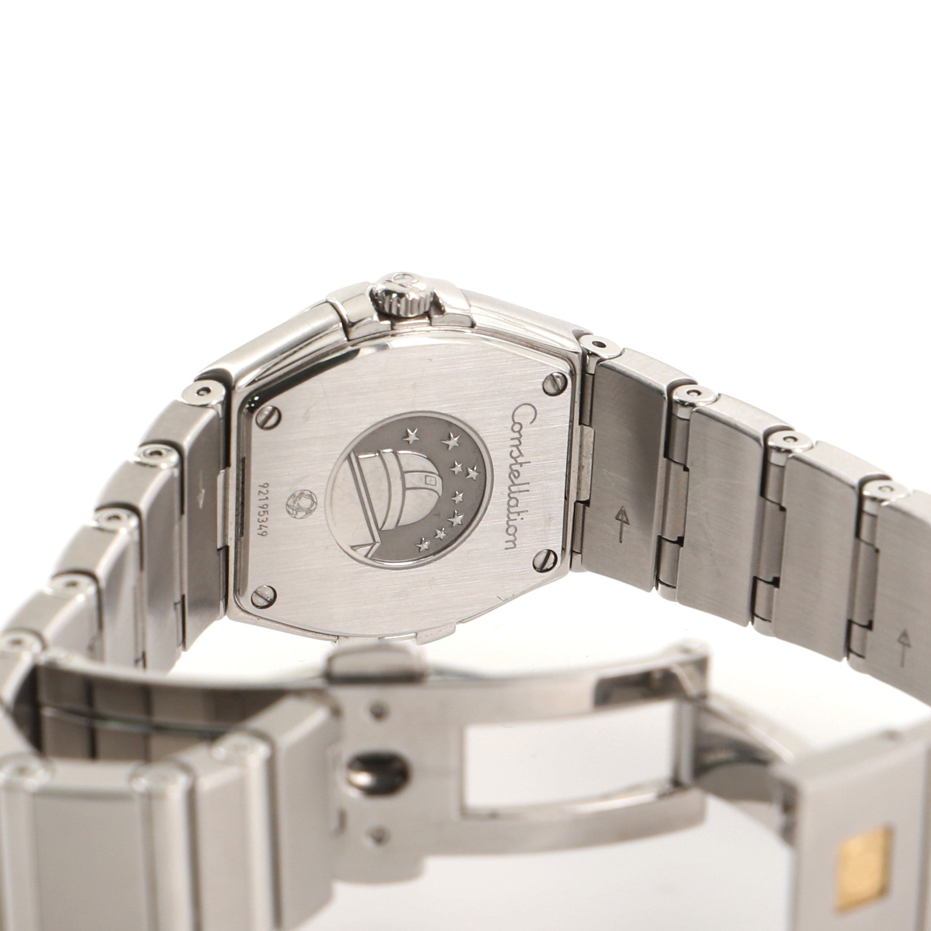 Omega Constellation Orbis Star Quartz Watch Stainless Steel with Diamond Bezel 24