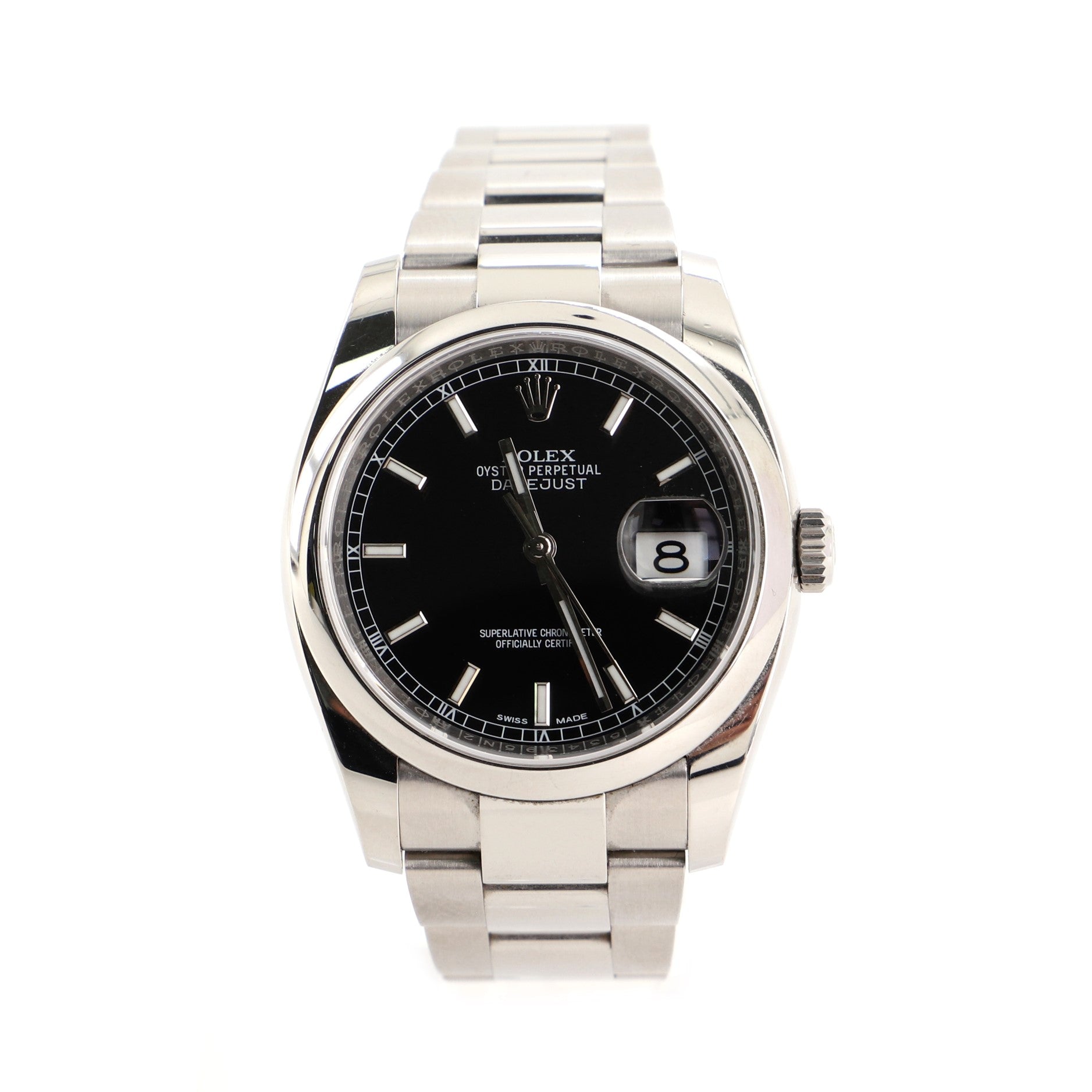 Rolex Oyster Perpetual Datejust Automatic Watch Stainless Steel 36