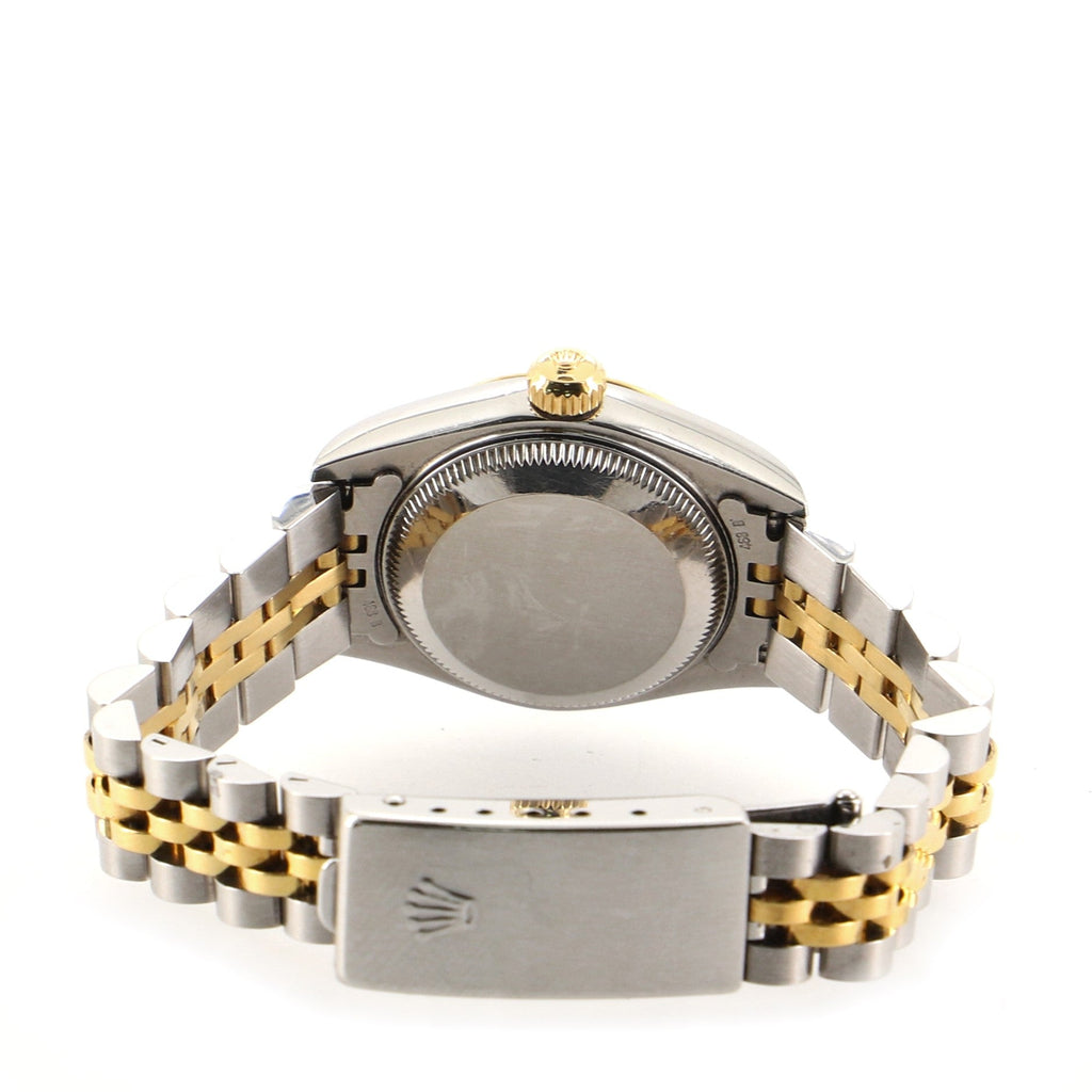 Rolex Oyster Perpetual Datejust Automatic Watch Stainless Steel and Yellow Gold with Diamond Markers 26