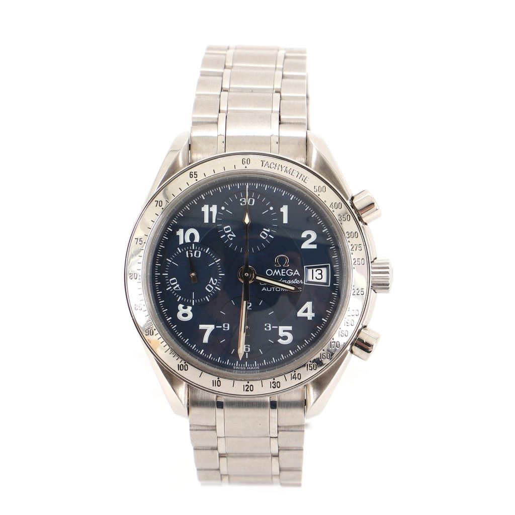 Omega Speedmaster Date Chronograph Automatic Watch Stainless Steel 39