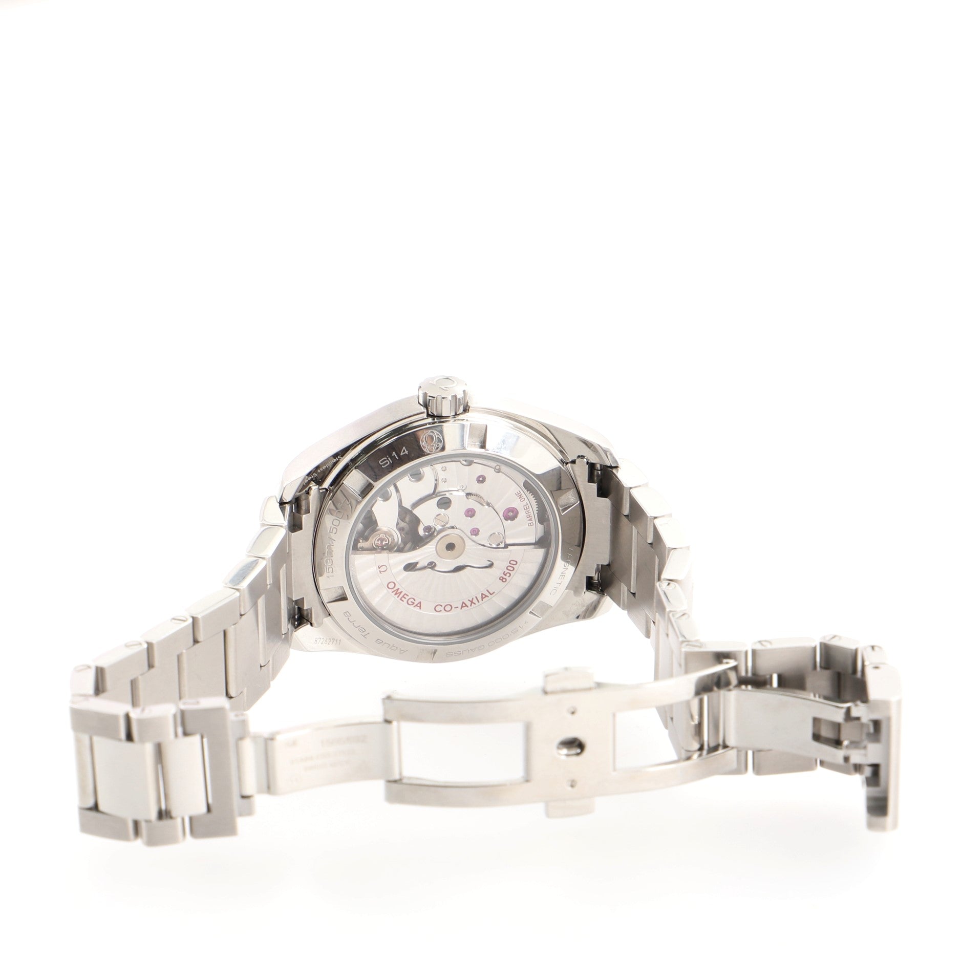 Omega Seamaster Aqua Terra 150M Co-Axial Master Chronometer Automatic Watch Stainless Steel with Diamond Markers and Mother of Pearl 38