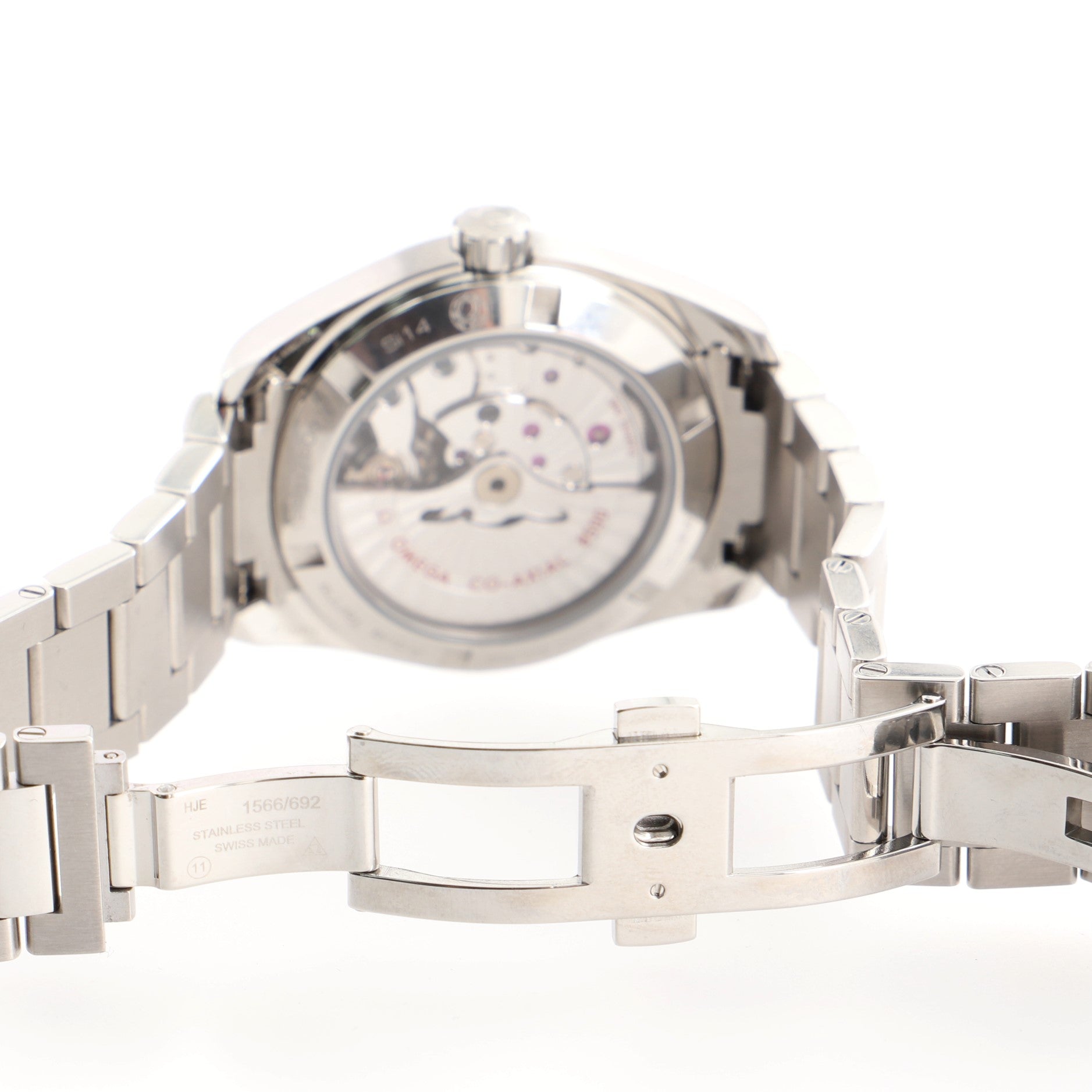 Omega Seamaster Aqua Terra 150M Co-Axial Master Chronometer Automatic Watch Stainless Steel with Diamond Markers and Mother of Pearl 38