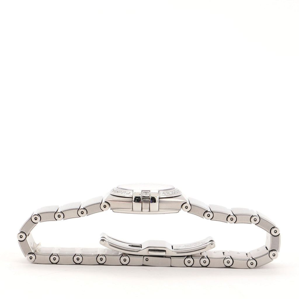Omega Constellation Orbis Star Quartz Watch Stainless Steel and White Gold with Diamond Bezel 24