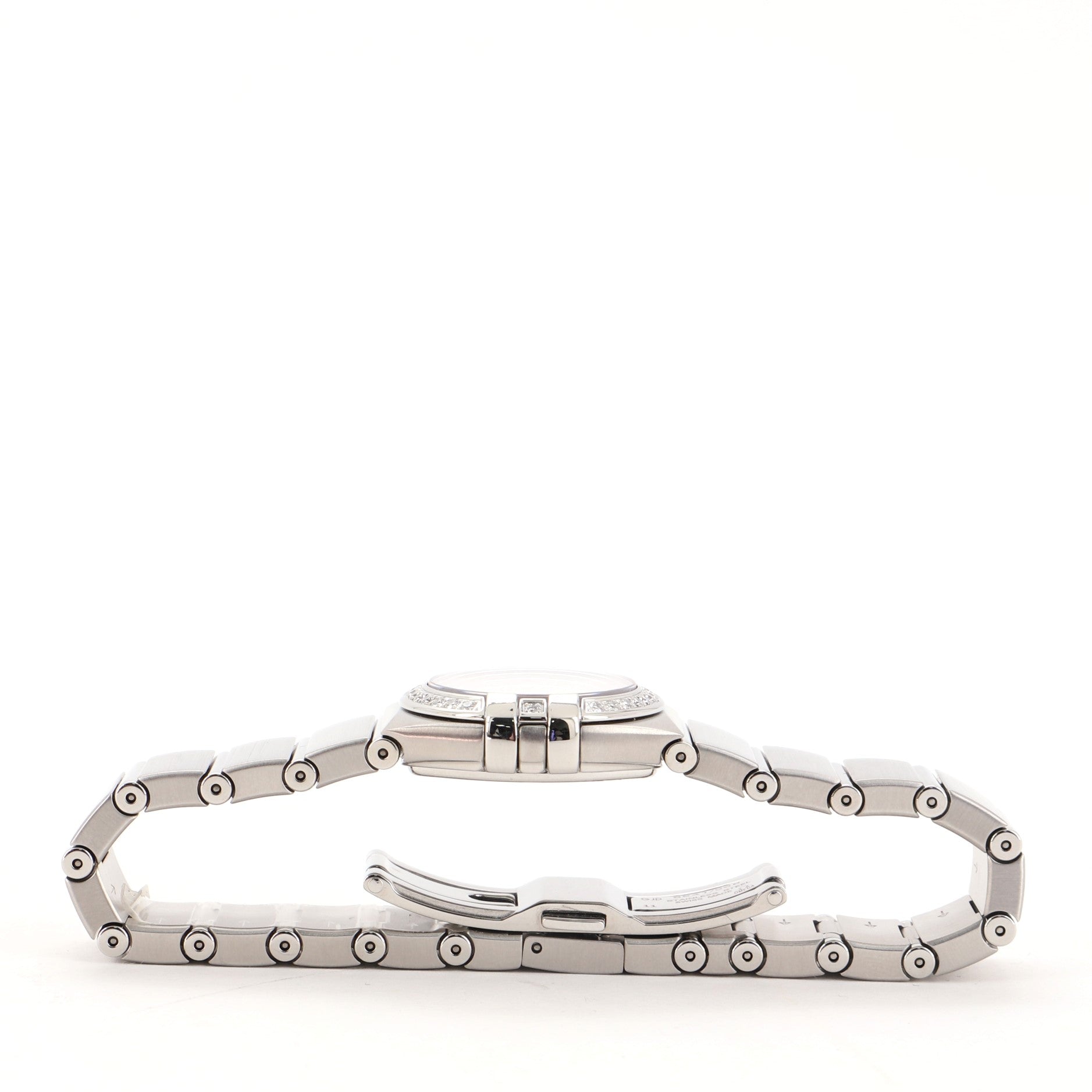 Omega Constellation Orbis Star Quartz Watch Stainless Steel and White Gold with Diamond Bezel 24