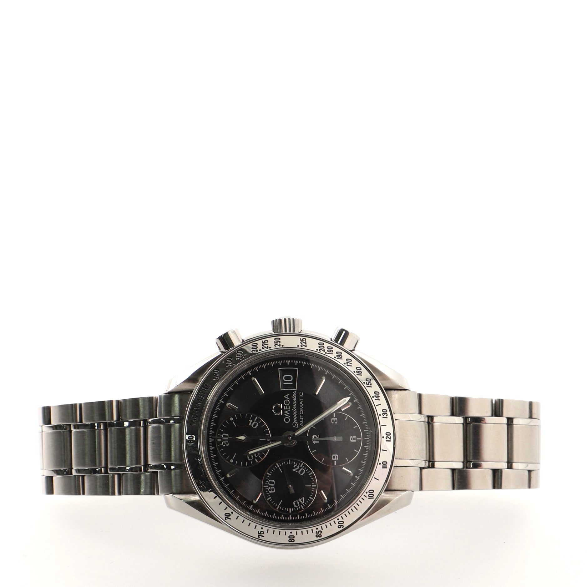 Omega Speedmaster Date Chronograph Automatic Watch Stainless Steel 39