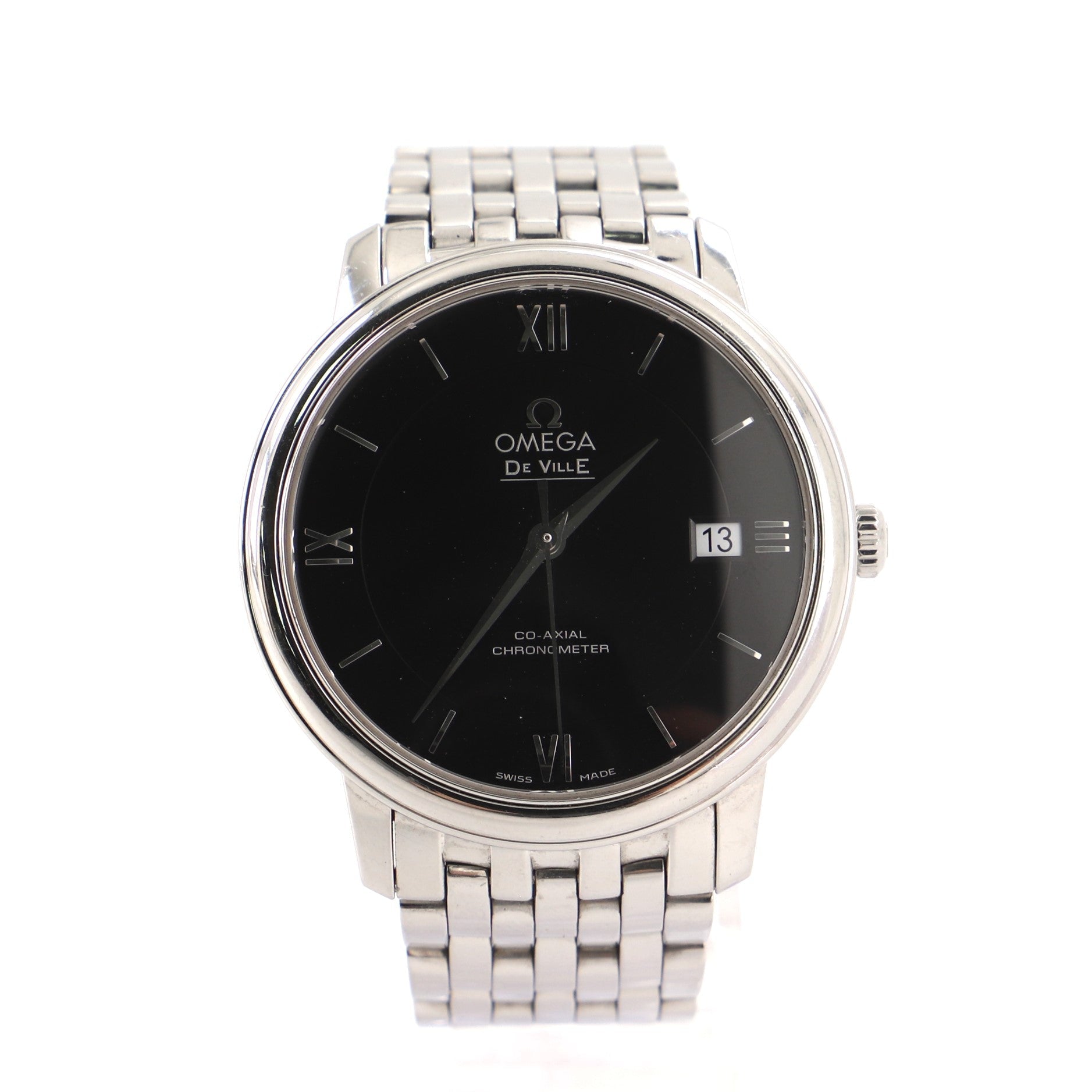 Omega De Ville Prestige Co-Axial Chronometer Automatic Watch Stainless Steel 37