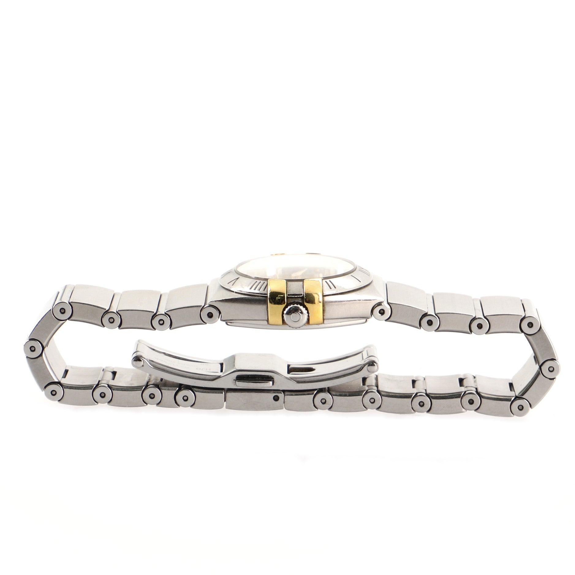 Omega Constellation Quartz Watch Stainless Steel and Yellow Gold with Diamond Markers 24