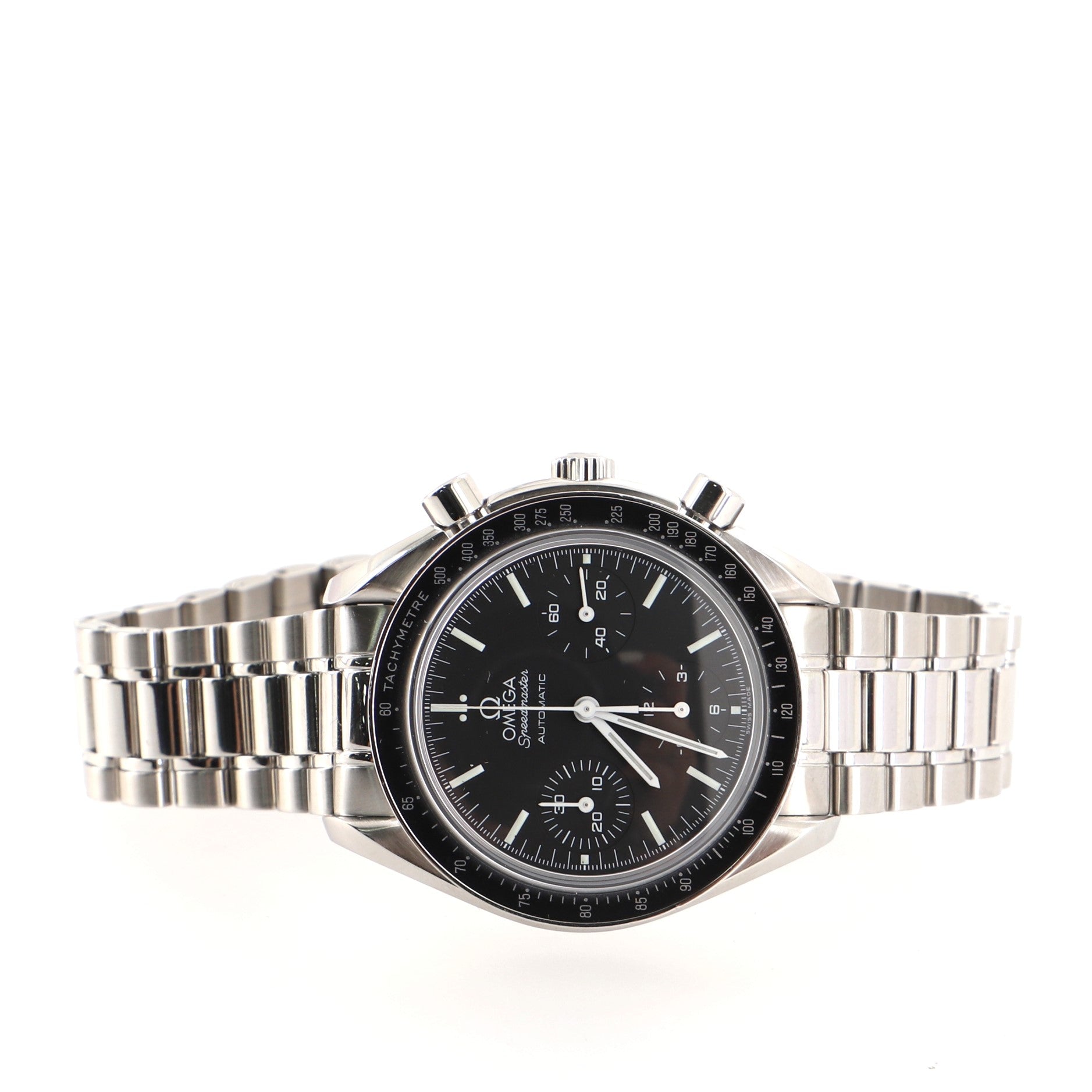 Omega Speedmaster Reduced Chronograph Automatic Watch Stainless Steel 37